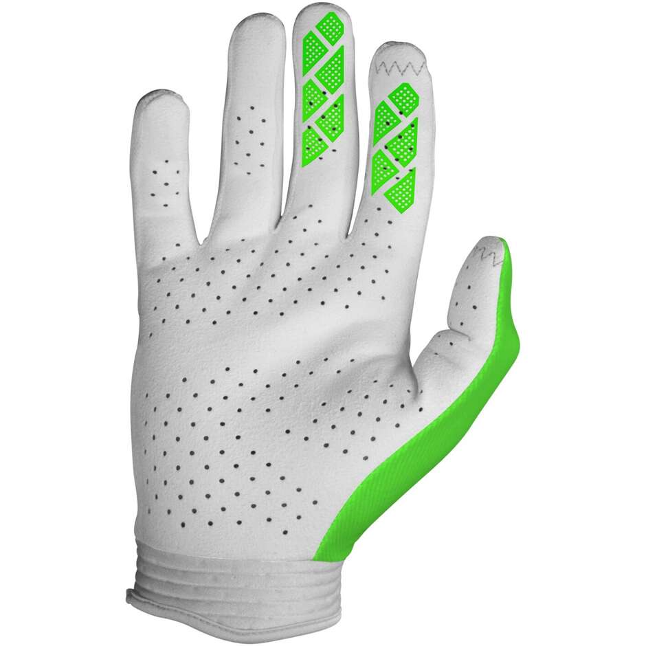 Moto Cross Enduro Gloves Seven Mx ZERO CONTOUR Green Fluo