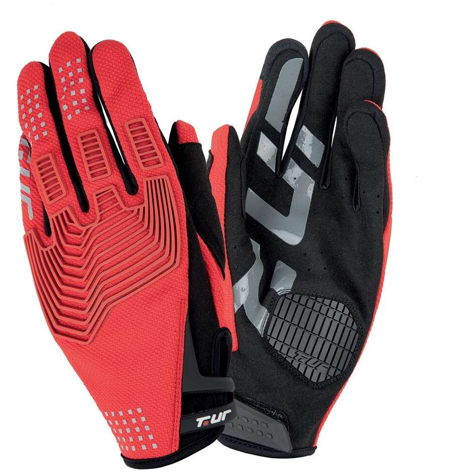 Moto Cross Enduro Gloves T'ur G-THREE Red