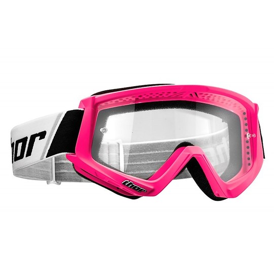Moto Cross Enduro Goggles Kinder Thor Jugend Combat Pink Fluo
