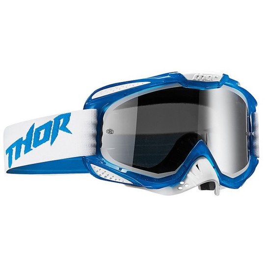 Moto Cross Enduro Goggles Mask Thor Ally Trans Blue Double Lens