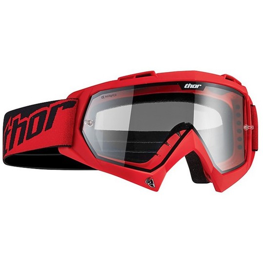 Moto Cross Enduro Goggles Mask Thor Enemy Solid Red 2015