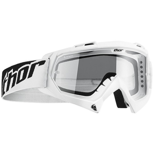 Moto Cross Enduro Goggles Mask Thor Enemy Solid White 2015