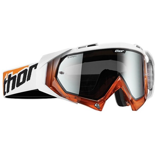 Moto Cross Enduro Goggles Mask Thor Hero 2015 Orange White