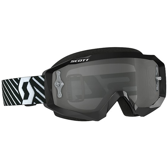Moto Cross Enduro Goggles Scott Hustle MX Black White ligth Sensitive