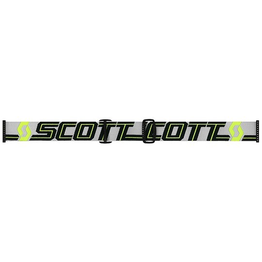 Moto Cross Enduro Goggles Scott Hustle MX Grau-Gelb-Linse Chromo Gelb + Klare Sichtscheibe