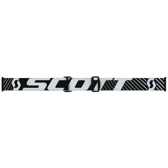 Moto Cross Enduro Goggles Scott Hustle MX Schwarz Weiss Silber Objektiv + Objektiv löschen