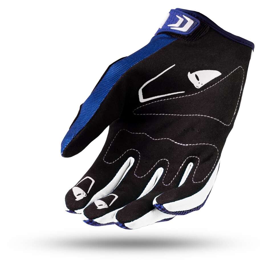 Moto Cross Enduro Handschuhe Ufo IRIDIUM Blau Weiß