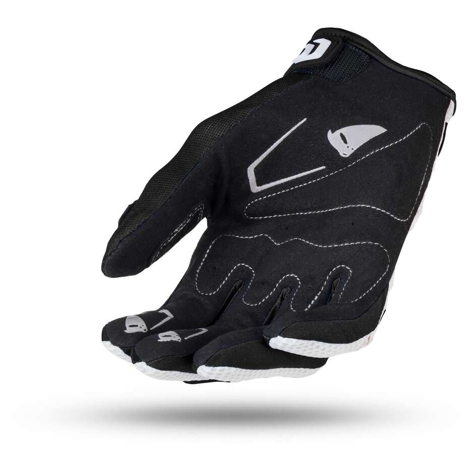 Moto Cross Enduro Handschuhe Ufo IRIDIUM Weiß Schwarz