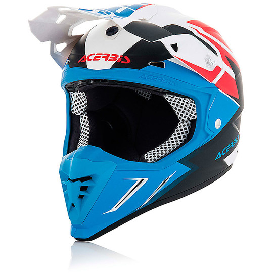 Moto Cross Enduro Helm Acerbis Profil 3.0 SnapDragon Weiß / Blau