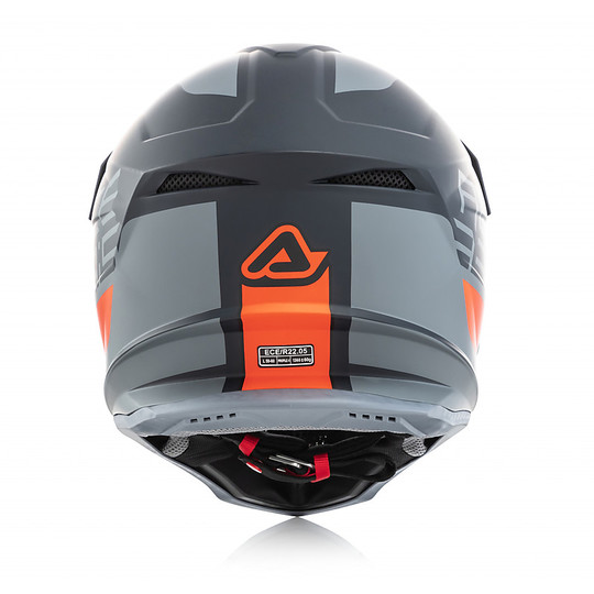 Moto Cross Enduro Helm Acerbis Profile 4.0 Orange Schwarz
