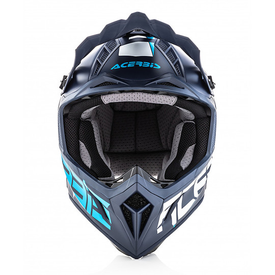 Moto Cross Enduro Helm Acerbis STEEL Carbon Blue Carbon
