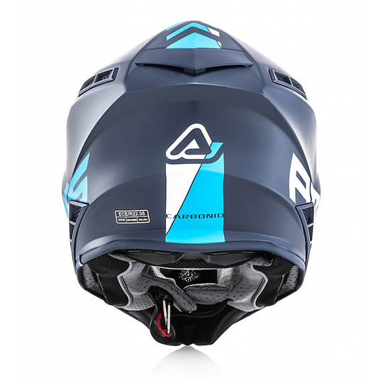 Moto Cross Enduro Helm Acerbis STEEL Carbon Blue Carbon