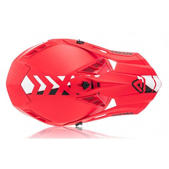 Moto Cross Enduro Helm Acerbis STEEL Carbon Red Carbon