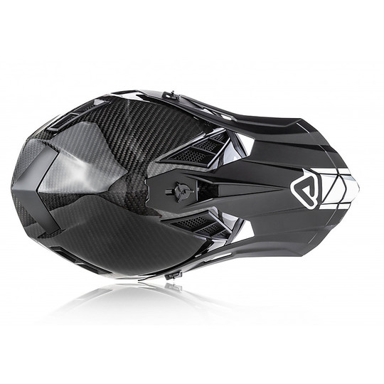 Moto Cross Enduro Helm Acerbis STEEL Carbon Schwarz Silber