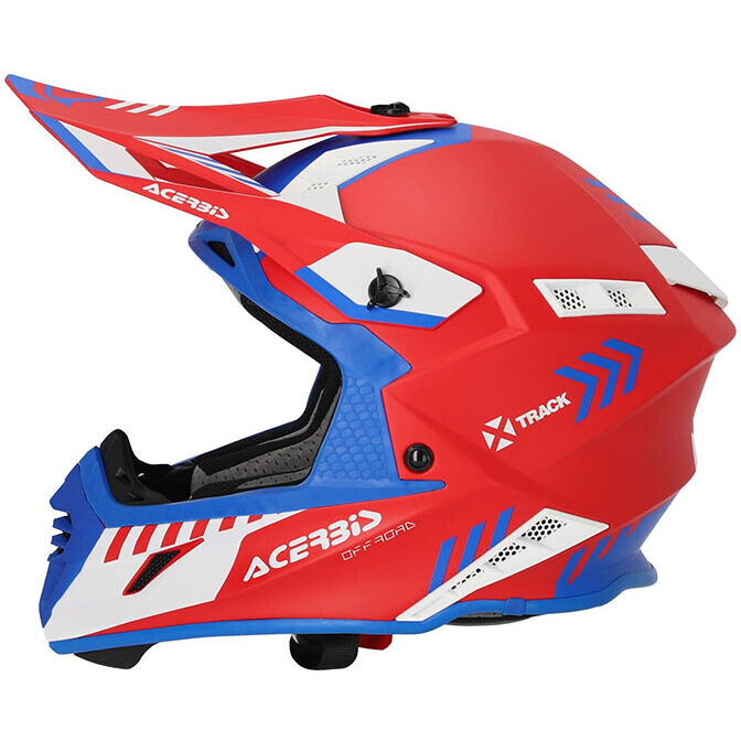 Moto Cross Enduro Helm Acerbis X-Track Mips 2206 Rot Blau