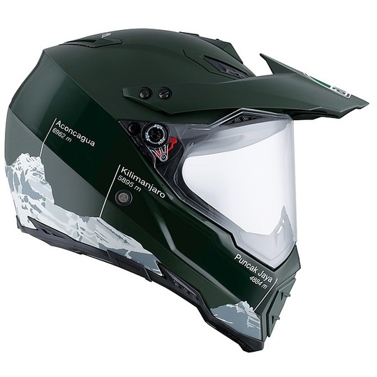Moto Cross Enduro Helm AGV AX-8 Dual Evo Multi Wilde Frontier Militärgrün