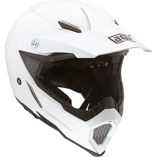 Moto Cross Enduro-Helm AGV AX-8 Evo Mono Weiß