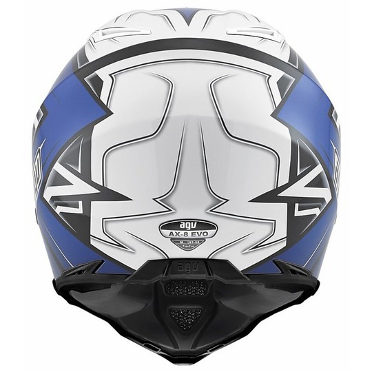 Moto Cross Enduro-Helm AGV AX-8 Evo Werks Multi Schwarz Blau