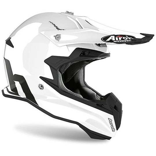 Moto Cross Enduro Helm Airoh Terminator Öffnen Vision Color Gloss White