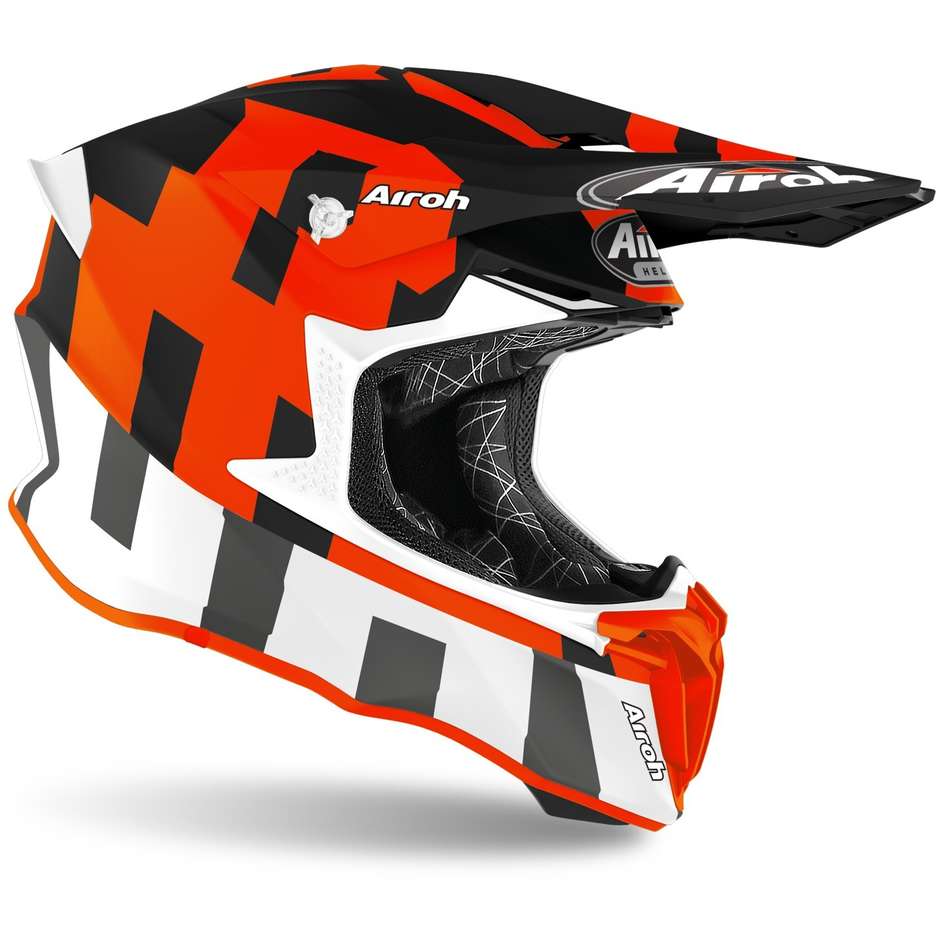 Moto Cross Enduro Helm Airoh TWIST 2.0 Matt Orange Rahmen