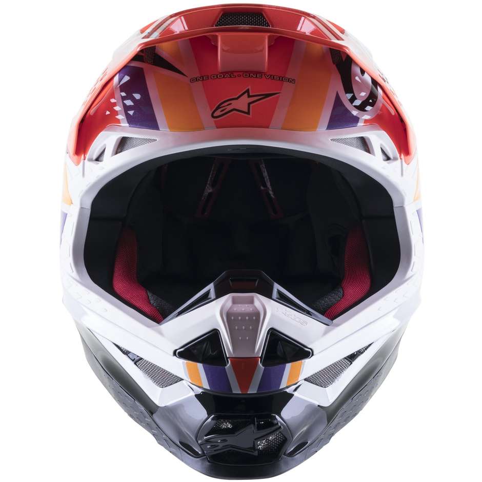 Moto Cross Enduro Helm Alpinestars SUPERTECH S-M10 TLD EDITION 23 Firestarter Rot