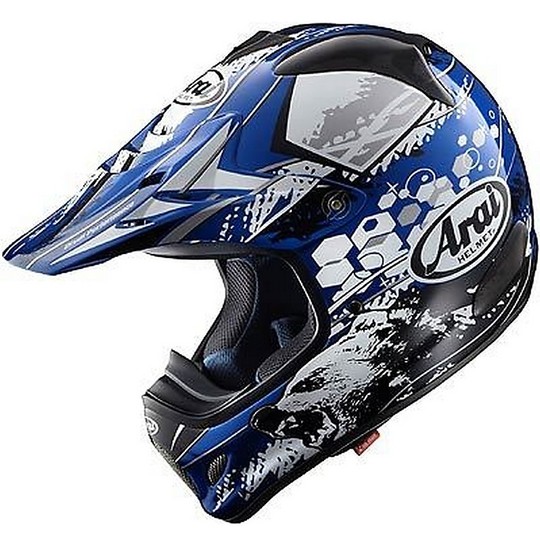 Moto Cross Enduro Helm Arai VX-3 Salminen Blau