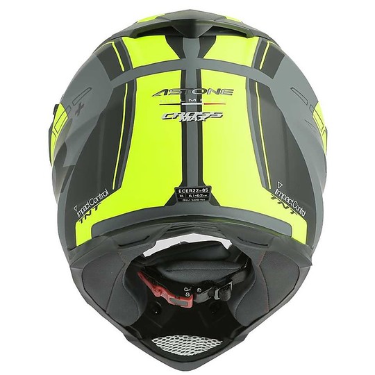 Moto Cross Enduro Helm Astone Crossmax S-Tech Grau, Gelb
