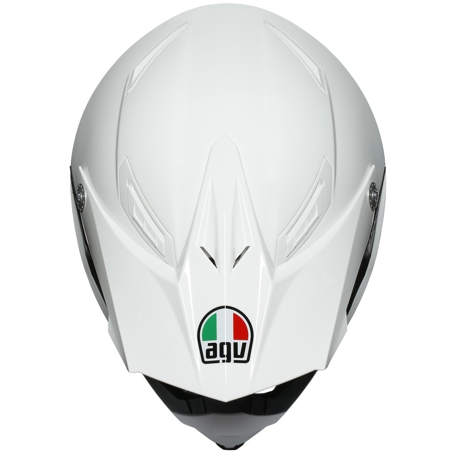 Moto Cross Enduro Helm aus Agv AX-8 EVO Mono Weißfaser