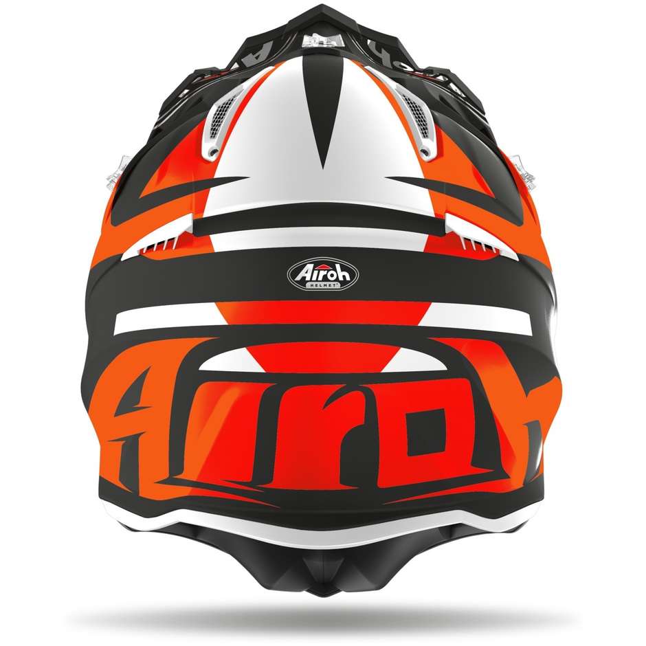 Moto Cross Enduro Helm aus Airoh Fiber AVIATOR ACE Matt Orange Trick