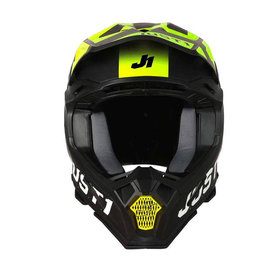 Moto Cross Enduro Helm aus Carbon Just1 J22 ADRENALINE Carbon Yellow Fluo