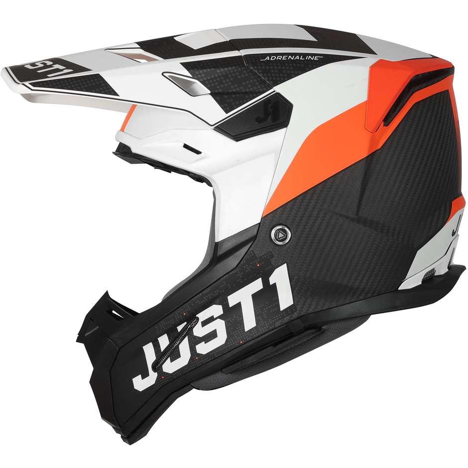 Moto Cross Enduro Helm aus Carbon Just1 J22 ADRENALINE Orange Carbon