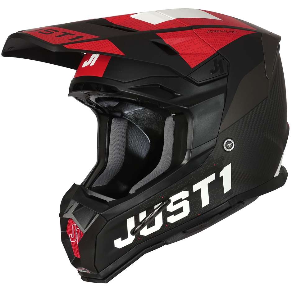 Moto Cross Enduro Helm aus Carbon Just1 J22 ADRENALINE Red Matt Carbon