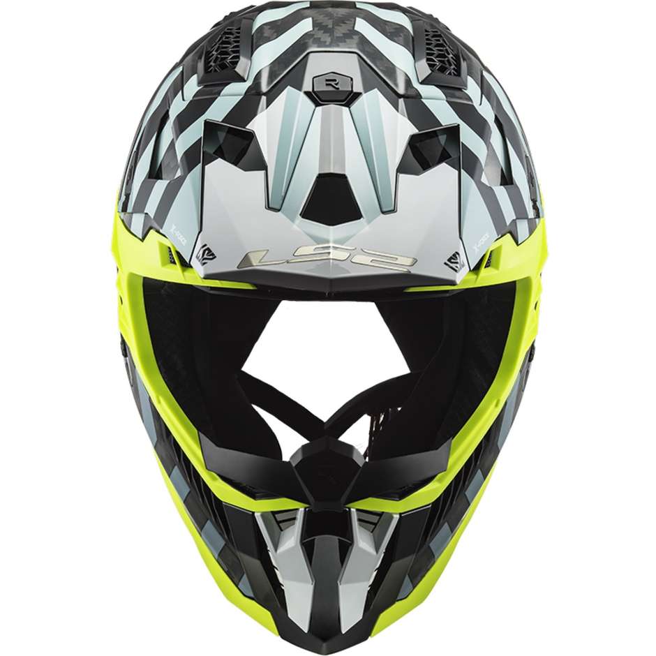 Moto Cross Enduro Helm aus Carbon Ls2 MX703 X-FORCE BARRIER Himmelblau