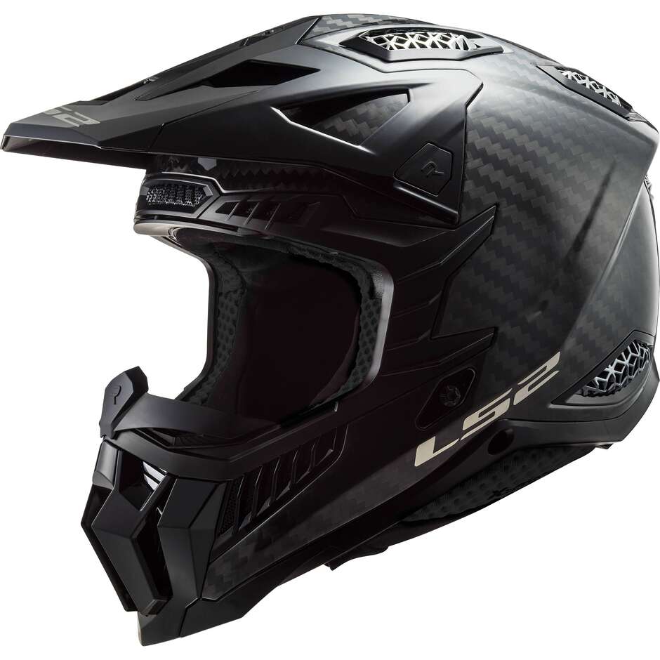 Moto Cross Enduro Helm aus Carbon Ls2 MX703 X-FORCE Solid Glossy Carbon