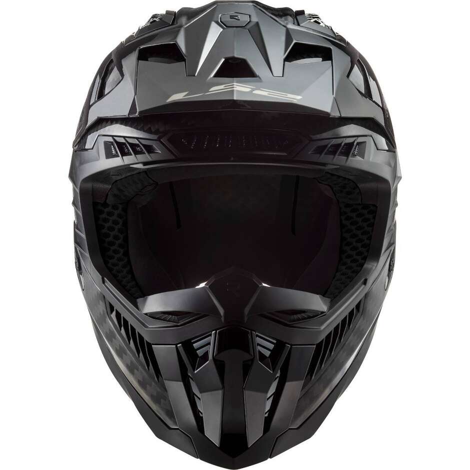 Moto Cross Enduro Helm aus Carbon Ls2 MX703 X-FORCE Solid Glossy Carbon