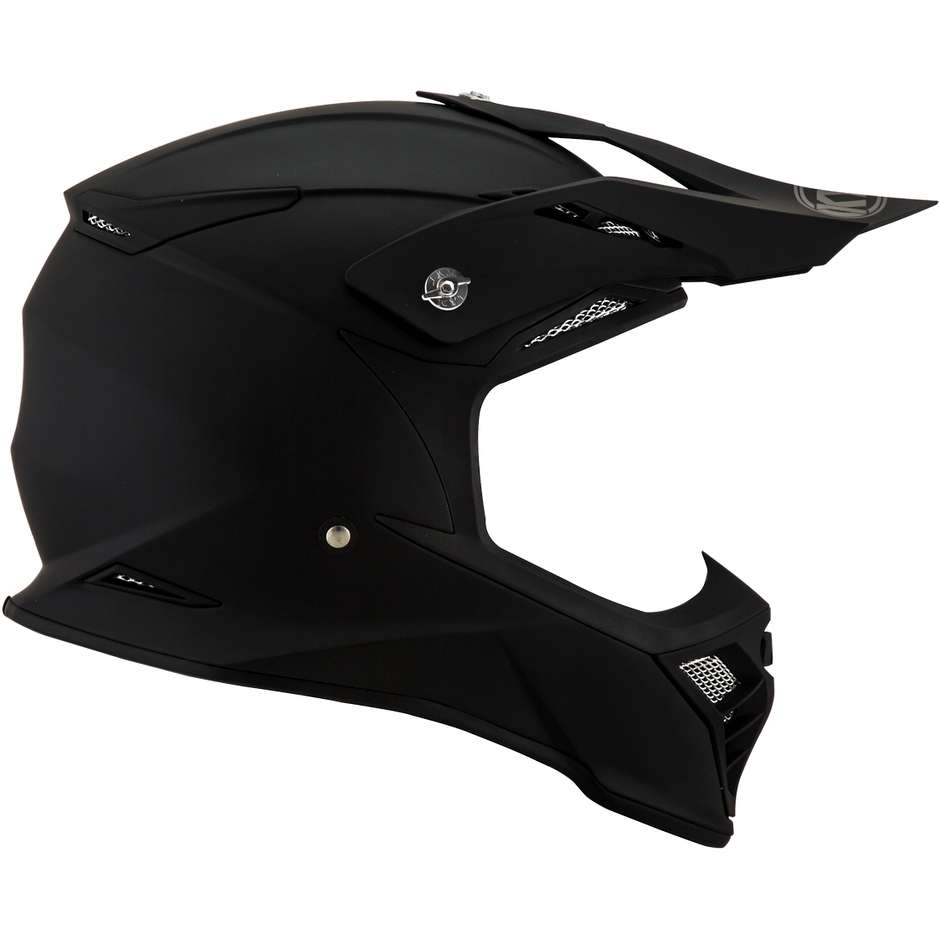Moto Cross Enduro Helm aus Faser KYT SKYHAWK PLAIN Matt Schwarz