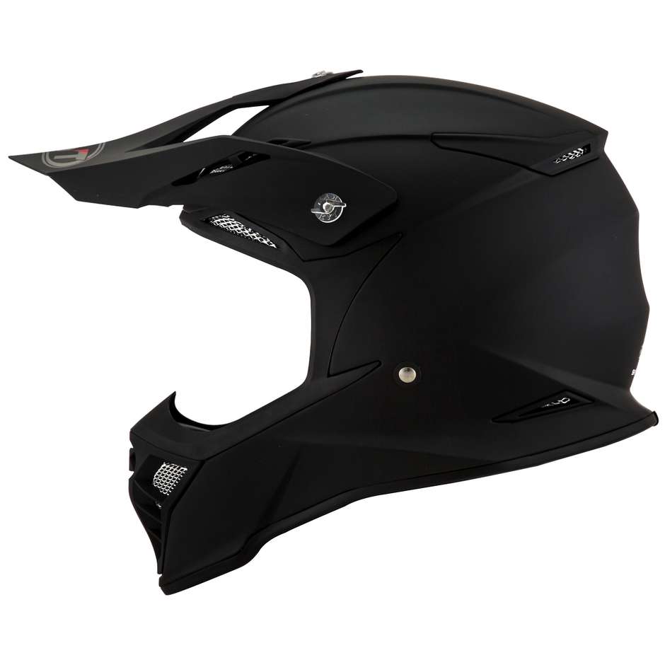 Moto Cross Enduro Helm aus Faser KYT SKYHAWK PLAIN Matt Schwarz