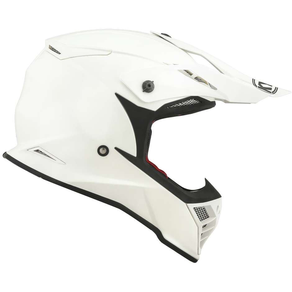 Moto Cross Enduro Helm aus Faser KYT SKYHAWK PLAIN Weiß