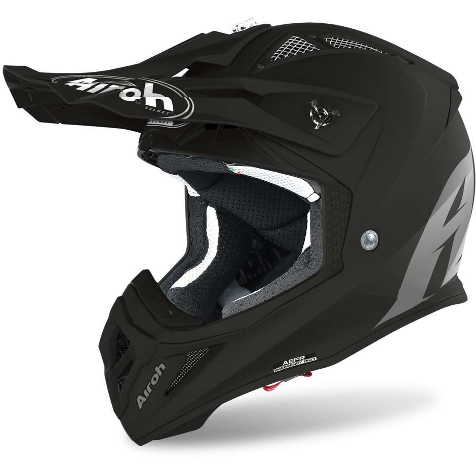 Moto Cross Enduro Helm aus Fiber Airoh AVIATOR ACE Farbe Matt Black