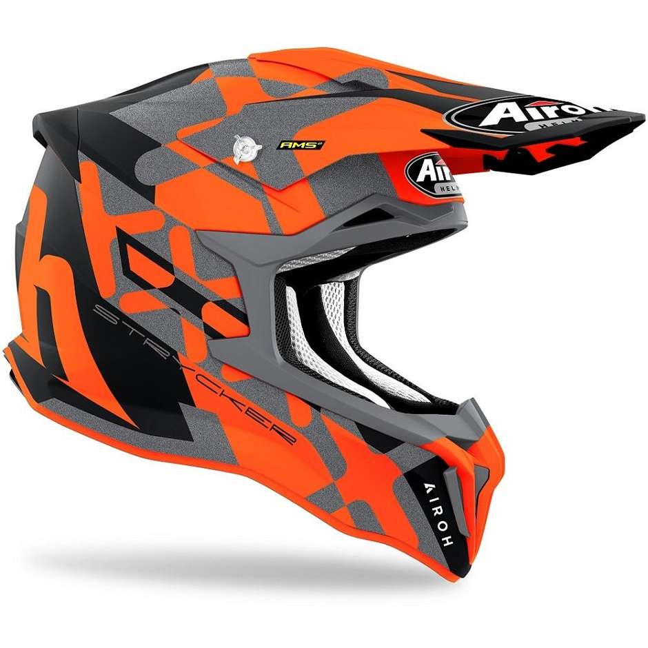 Moto Cross Enduro Helm aus HPC Faser Airoh STRYCKER  XXX Matt Orange