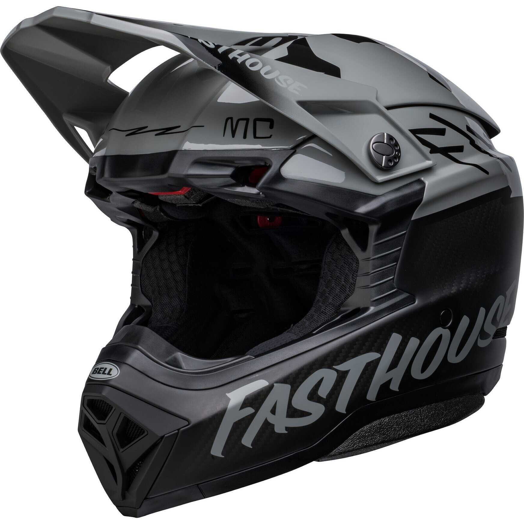 Cross Enduro Motorradhelm Bell MX-9 MIPS FASTHOUSE Schwarz Matt Grau Online-Verkauf  