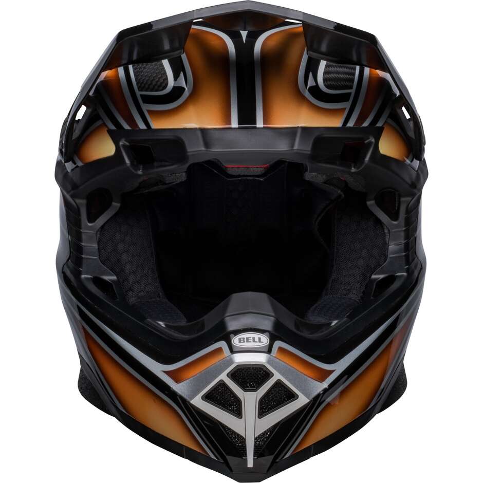 Moto Cross Enduro Helm Bell MOTO-10 SPHERICAL MARMOT WEBB Schwarz Kupfer