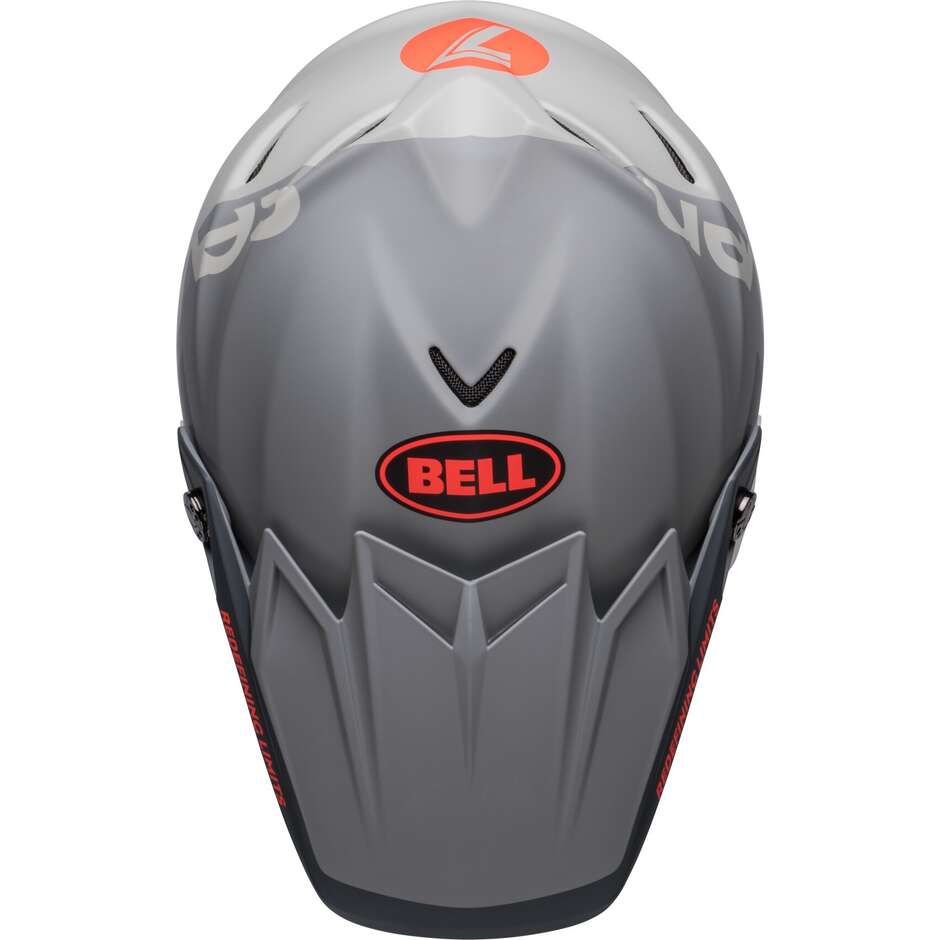 Moto Cross Enduro Helm Bell MOTO-9s FLEX SEVEN VANGUARD CHARCOAL Orange Matt