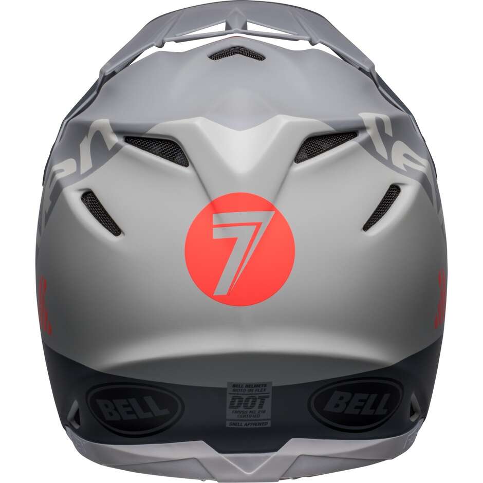 Moto Cross Enduro Helm Bell MOTO-9s FLEX SEVEN VANGUARD CHARCOAL Orange Matt
