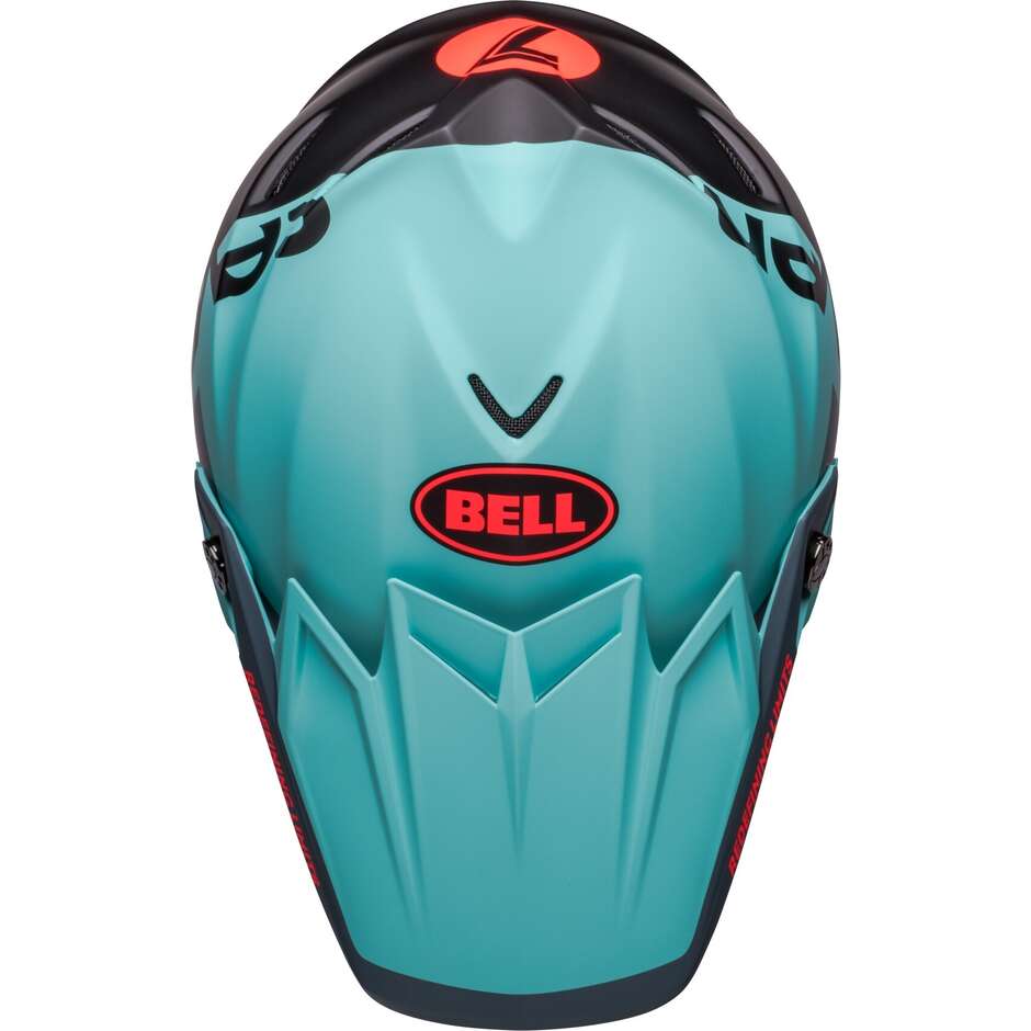 Moto Cross Enduro Helm Bell MOTO-9s FLEX SEVEN VANGUARD Wasser Mattschwarz