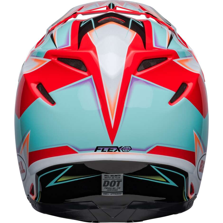 Moto Cross Enduro Helm Bell MOTO-9s FLEX TAGGER EDGE White Water