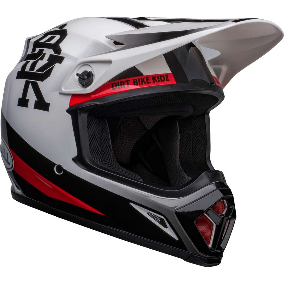 Moto Cross Enduro Helm Bell MX-9 MIPS TWITCH DBK Weiß Schwarz