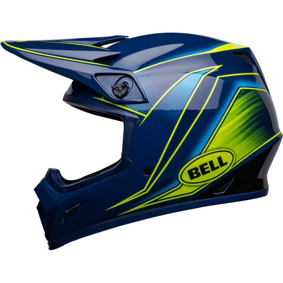 Moto Cross Enduro Helm Bell MX-9 MIPS ZONE NAVY RETINA