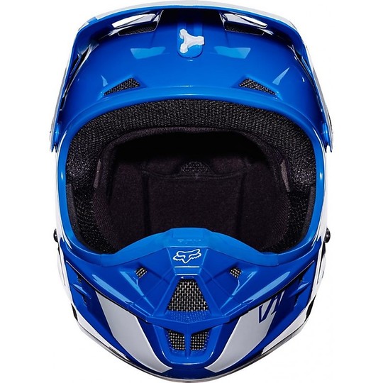 Moto Cross Enduro Helm Fox V1 MX Blau-Rennen