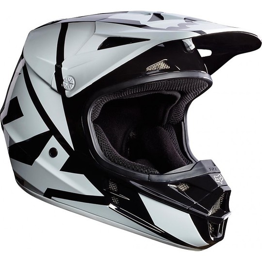 Moto Cross Enduro Helm Fox V1 Rennen MX Schwarz